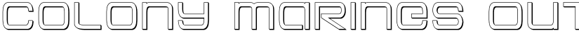 Colony Marines Outline Outline font