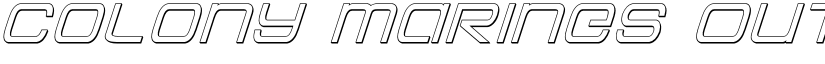 Colony Marines Outline Italic Outline Italic font
