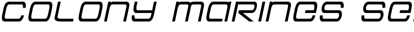 Colony Marines Semi-Italic Semi-Italic font