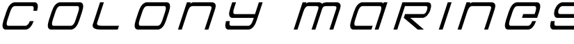 Colony Marines Title Italic Italic font