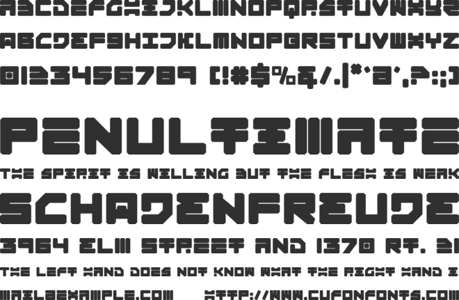 Omega-3 font preview