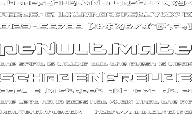 Northstar 3D font preview