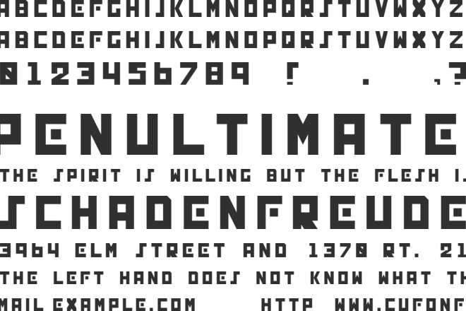 Genocide font preview