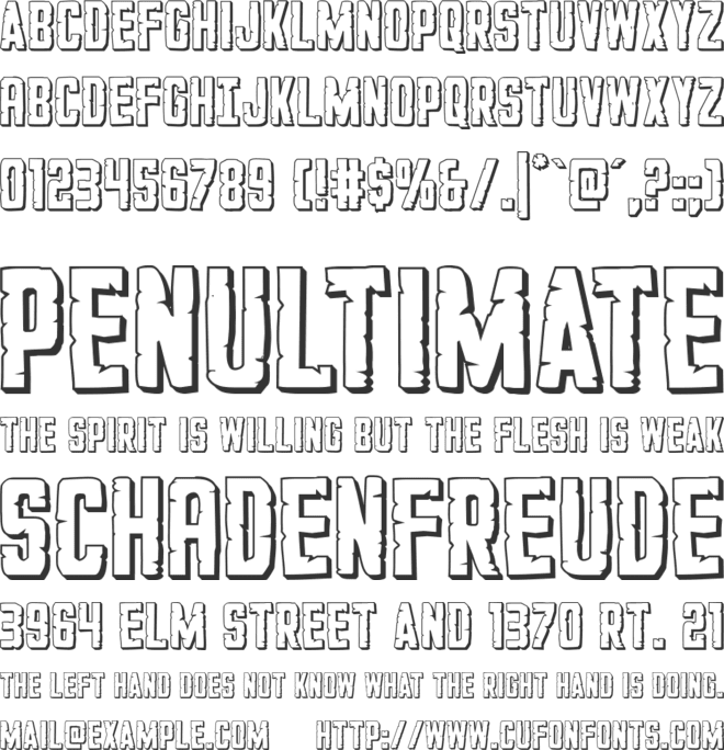 G.I. Incognito 3D font preview