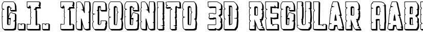G.I. Incognito 3D Regular font