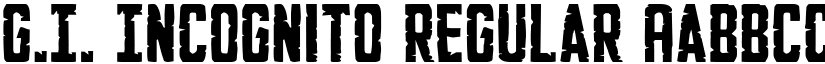 G.I. Incognito Regular font