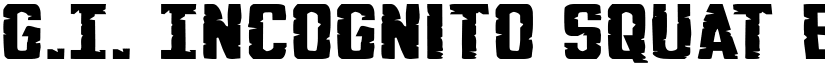 G.I. Incognito Squat Expanded font