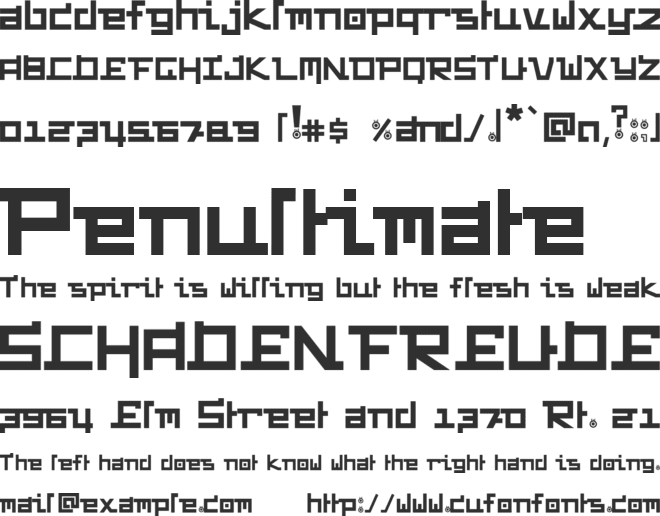 Funky Chunky font preview