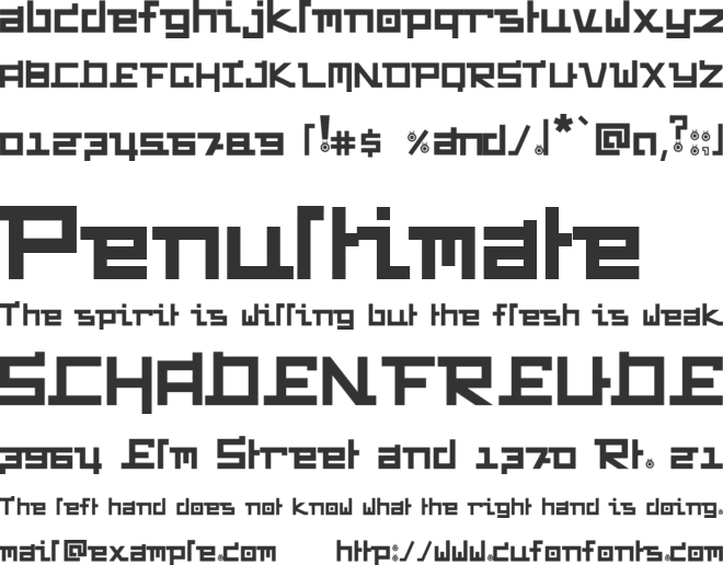 Funky Chunky font preview