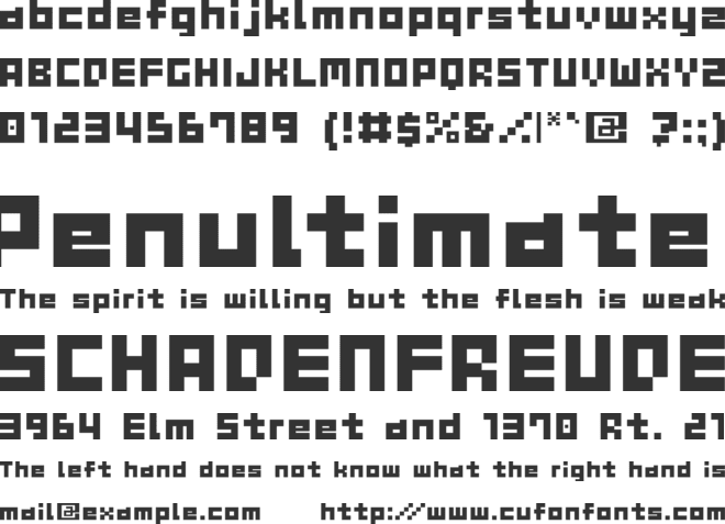 Gau Font Cube font preview