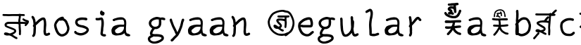 Gnosia gyaan Regular font