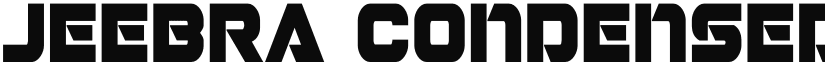 Jeebra Condensed Condensed font