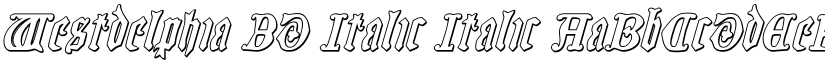 Westdelphia 3D Italic Italic font