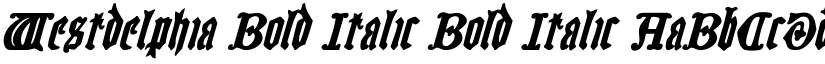Westdelphia Bold Italic Bold Italic font