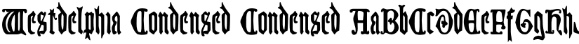 Westdelphia Condensed Condensed font