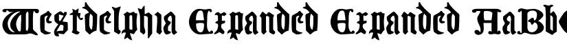 Westdelphia Expanded Expanded font