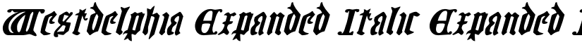 Westdelphia Expanded Italic Expanded Italic font