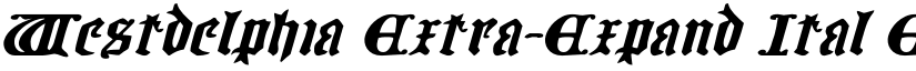 Westdelphia Extra-Expand Ital Extra-Expanded Italic font