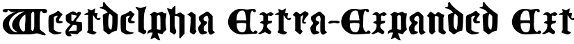 Westdelphia Extra-Expanded Extra-Expanded font