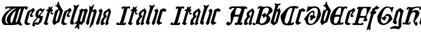 Westdelphia Italic Italic font