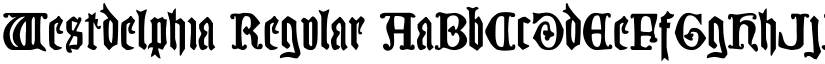 Westdelphia Regular font