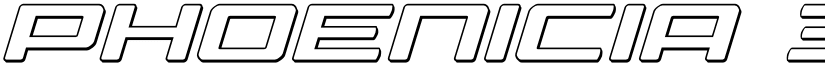 Phoenicia 3D Italic Italic font