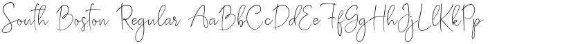 South Boston Regular font