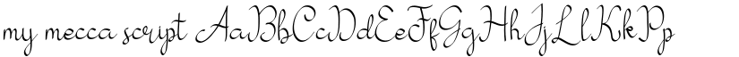 my mecca script font