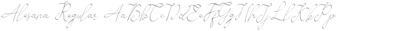Alesana Regular font