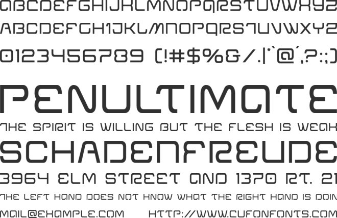 Miracle Mercury font preview