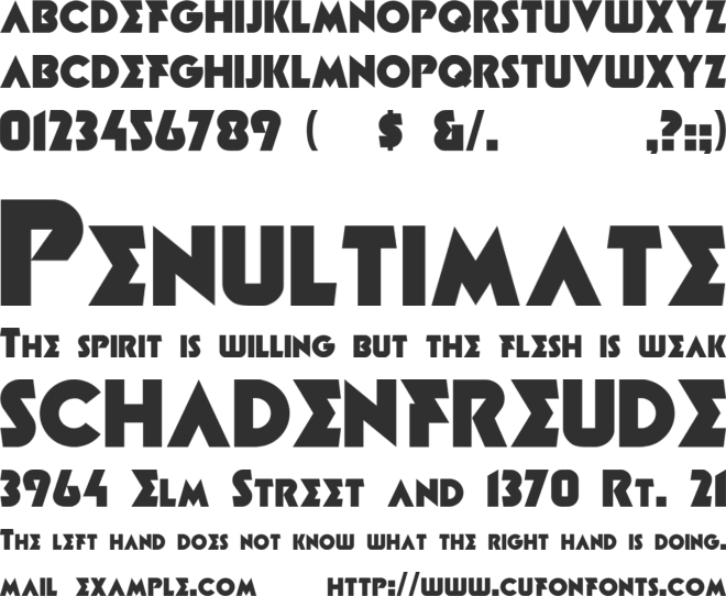Minotaur font preview