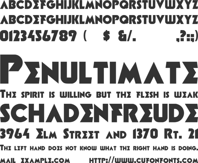 Minotaur font preview