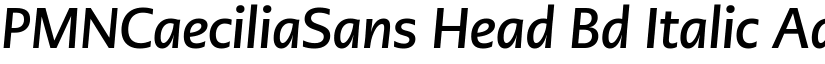 PMNCaeciliaSans Head Bd Italic font