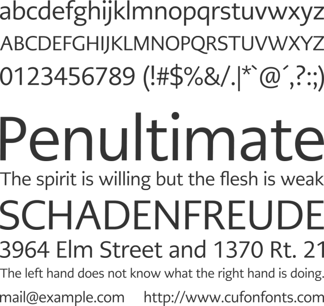 PMNCaeciliaSans Head font preview