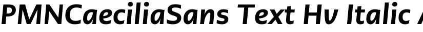 PMNCaeciliaSans Text Hv Italic font