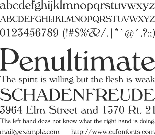 Windsor Pro font preview
