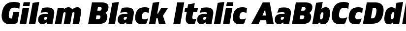 Gilam Black Italic font
