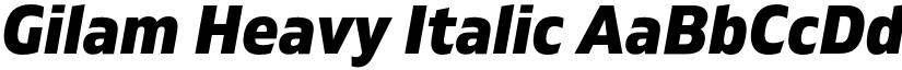 Gilam Heavy Italic font