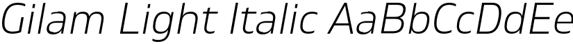 Gilam Light Italic font