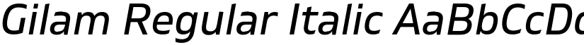 Gilam Regular Italic font