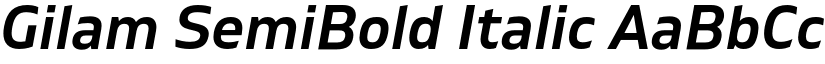 Gilam SemiBold Italic font