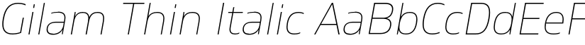 Gilam Thin Italic font