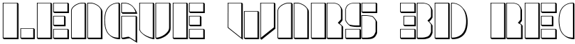 League Wars 3D Regular font