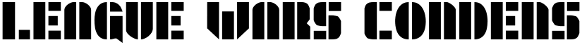 League Wars Condensed Condensed font