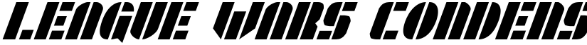 League Wars Condensed Italic Condensed Italic font