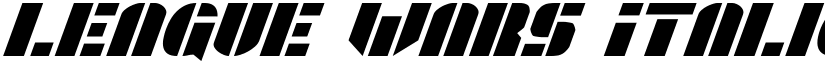 League Wars Italic Italic font