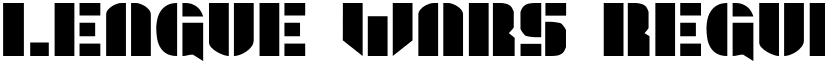 League Wars Regular font