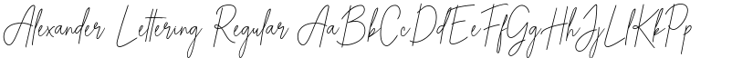 Alexander Lettering Regular font