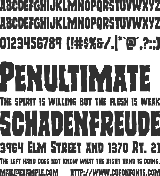 Freakfinder font preview