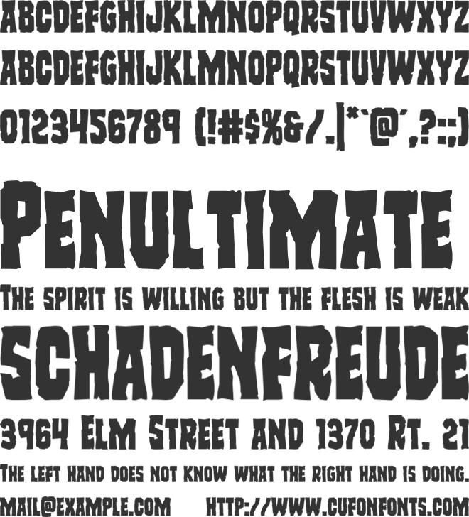 Freakfinder font preview